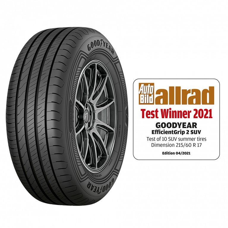 Goodyearova pnevmatika EfficientGrip 2 SUV je slavila na testu prestižne revije Auto Bild allrad