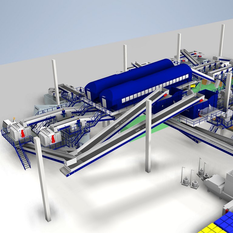 Photo 04 - 3D drawing of sorting plant