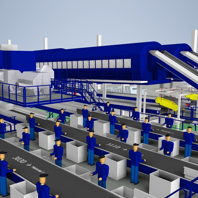 Photo 07 - 3D drawing of sorting plant